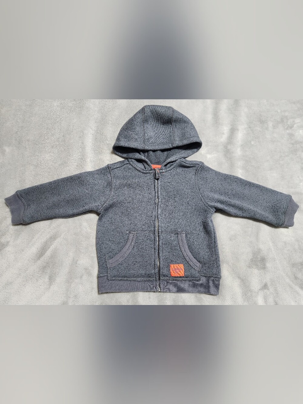 OshKosh B’gosh Gray Full-Zip Fleece Hoodie 24M